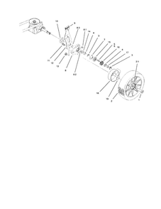 Rear Axle Diagram and Parts List for 10323 210000001 + UP Lawn Boy Lawn Mower
